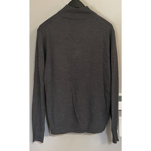 Untuckit Sweater Extra Fine Merino Wool‎ Quarter Zip Pullover Classic Mens M - Picture 4 of 10